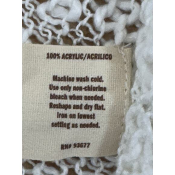 Decree SOFT Cardigan Sweater Ivory Draped Sides Short Sleeve Women’s Size L, NWT - Picture 7 of 8